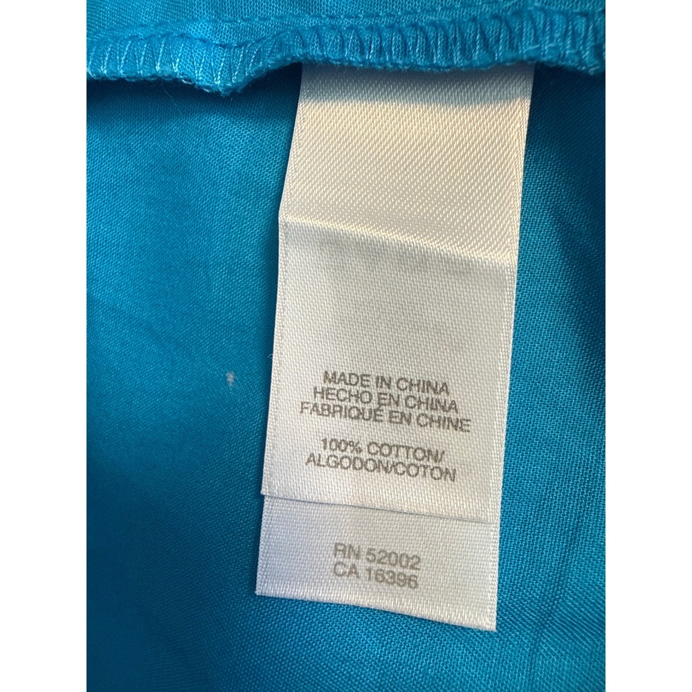 Liz Claiborne Womens Turquoise Blue 100% Cotton Button Front Jacket XL NWT - Picture 6 of 6